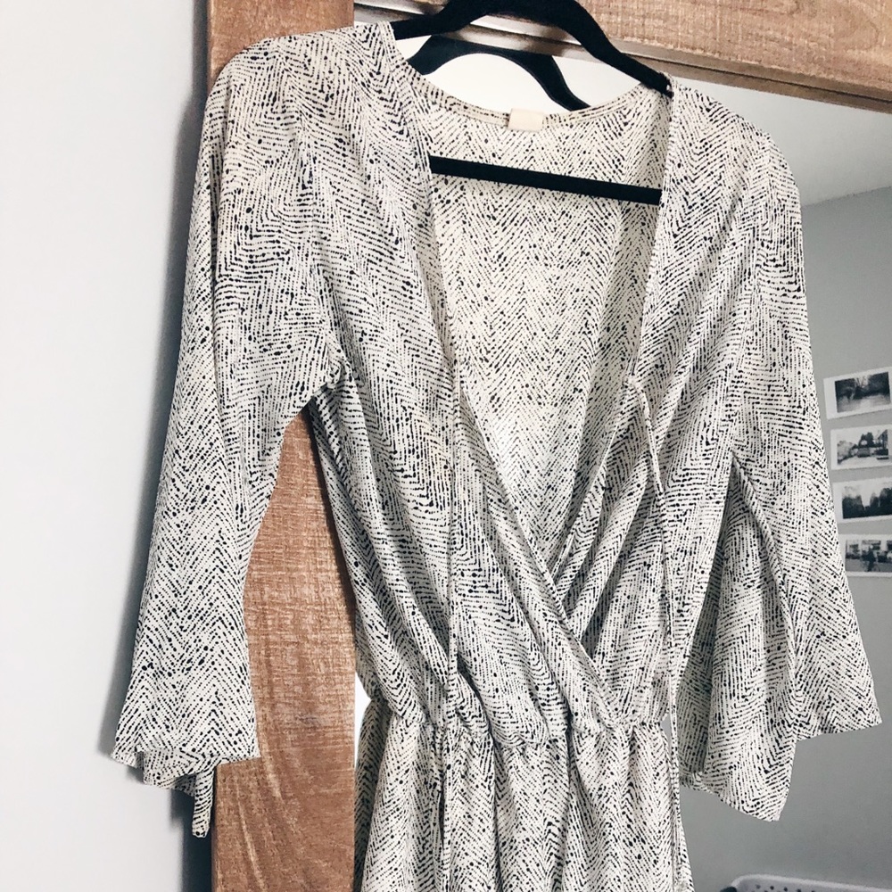 Boutique white and black romper